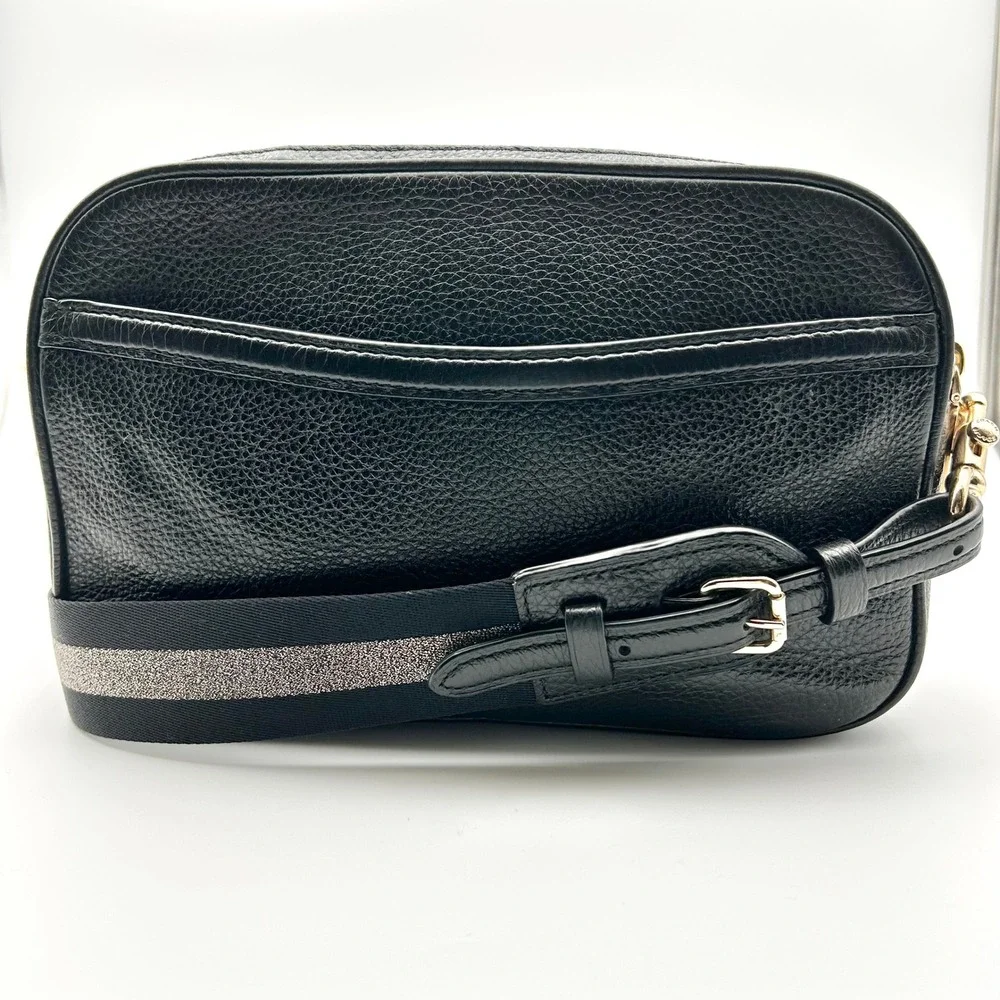 EUC Coach Black Pebbled Leather Convertible Crossbody Jes Camera Bag